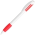 X-5, ручка шариковая, белый, красный, пластик, прорезиненная поверхность