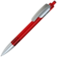 TRIS LX SAT, ручка шариковаязрачный красный/серебристый, пластик