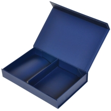 Коробка подарочная складная,  темно-синий,  16*24*4  см