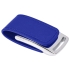 USB flash-карта LERIX (8Гб), синий, серебристый, кожа искусственная, металл