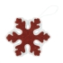 Украшение новогоднее SNOWFLAKE, красный, вспененный полистирол с флокированием, ткань