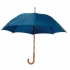 Зонт-трость механический, деревянная ручка, тёмно-синий, нейлон, плотность 190 г/м2