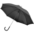 Зонт-трость с пластиковой ручкой, механический, черный, нейлон, плотность 190 г/м2