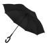 Зонт-трость HALRUM,  полуавтомат, черный, нейлон, пластик