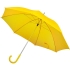 Зонт-трость с пластиковой ручкой, механический, желтый, нейлон, плотность 190 г/м2
