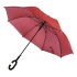 Зонт-трость HALRUM,  полуавтомат, красный, нейлон, пластик
