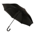 Зонт-трость CAMBRIDGE с ручкой soft-touch, полуавтомат, черный, нейлон, пластик
