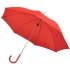 Зонт-трость с пластиковой ручкой, механический, красный, нейлон, плотность 190 г/м2