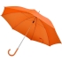 Зонт-трость с пластиковой ручкой, механический, оранжевый, нейлон, плотность 190 г/м2