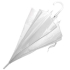 Зонт-трость с пластиковой ручкой, полуавтомат, белый, нейлон