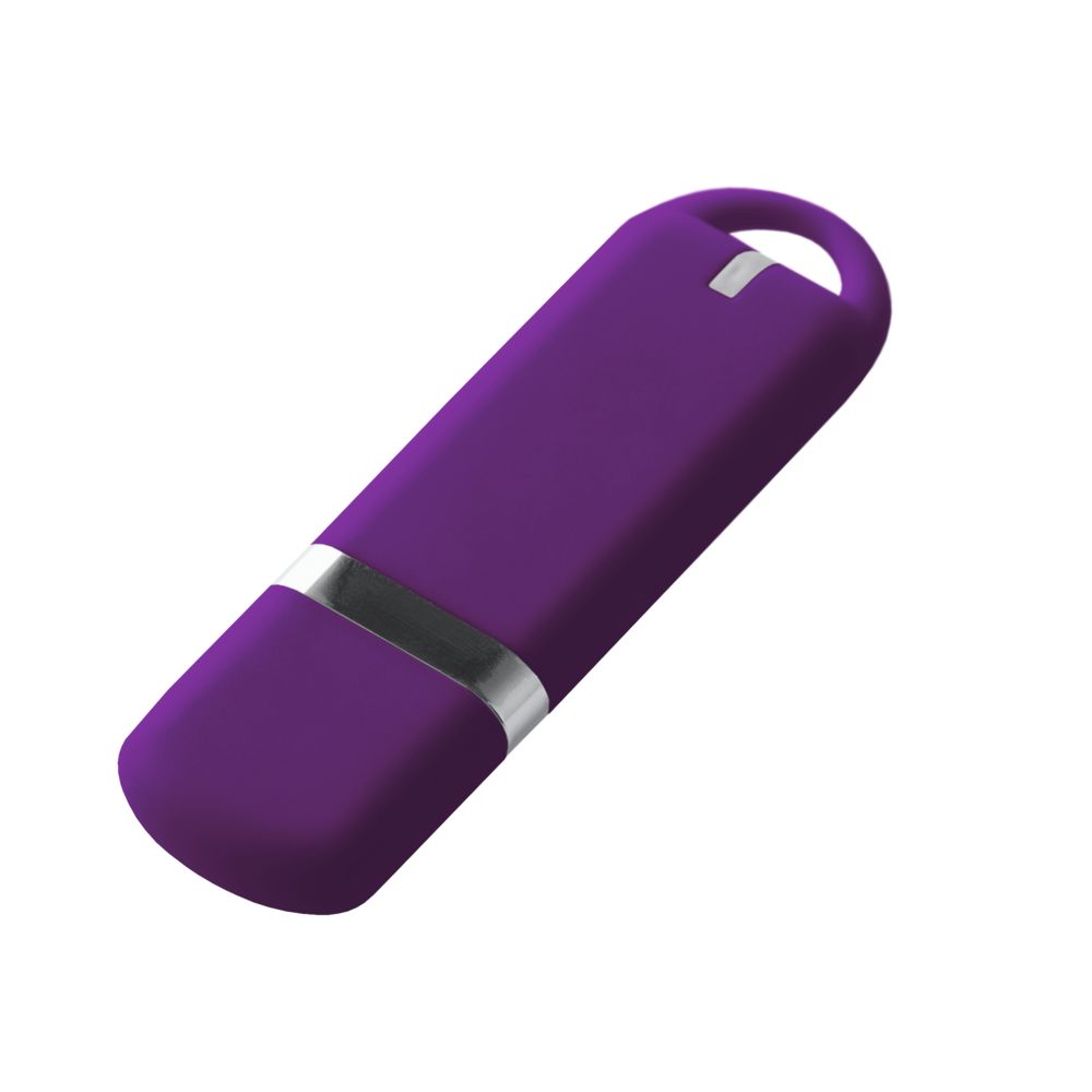 Флешка Memo, 8 Гб, фиолетовая, , пластик; покрытие софт-тач