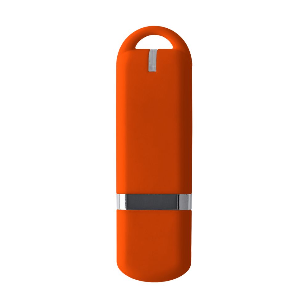 Флешка Memo, 8 Гб, оранжевая, , пластик; покрытие софт-тач