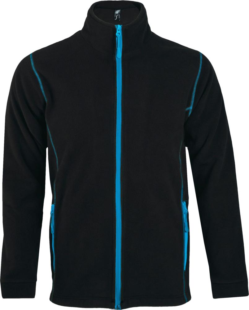 Куртка мужская NOVA MEN 200, черная с ярко-голубым, , 