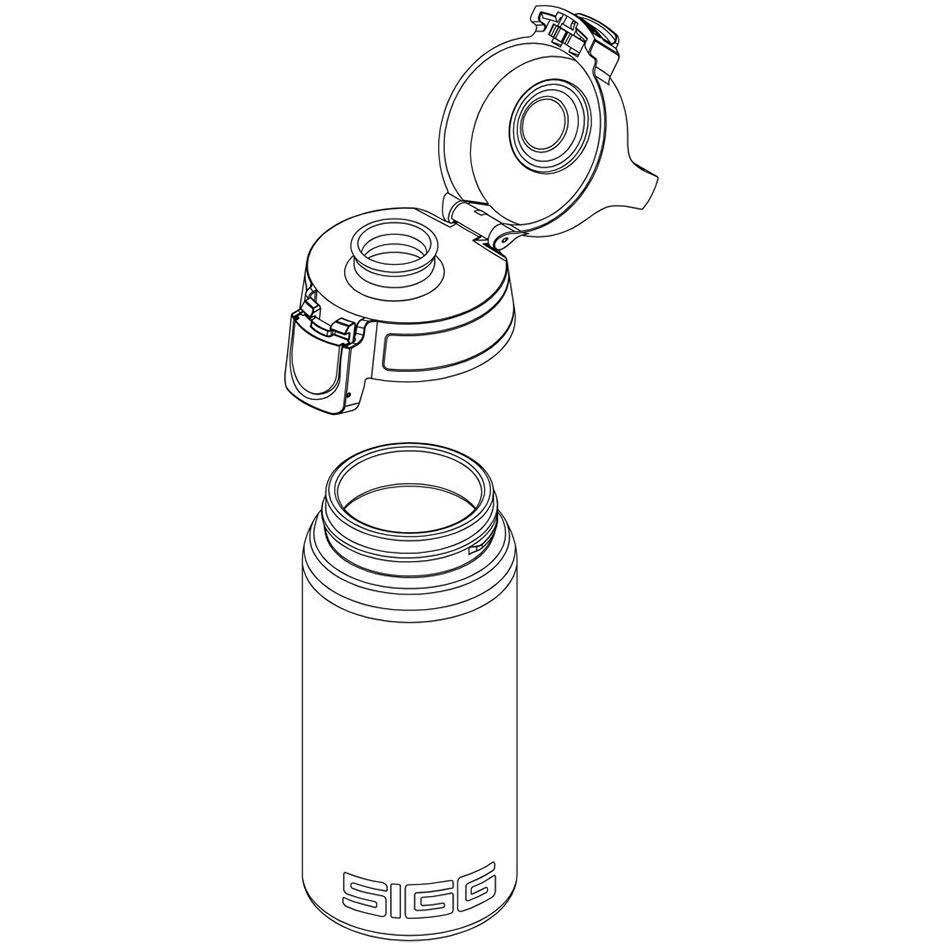 Бутылка для воды Total Clear One, серая, , пластик Бутылка для воды Total Clear One, серая, , пластик