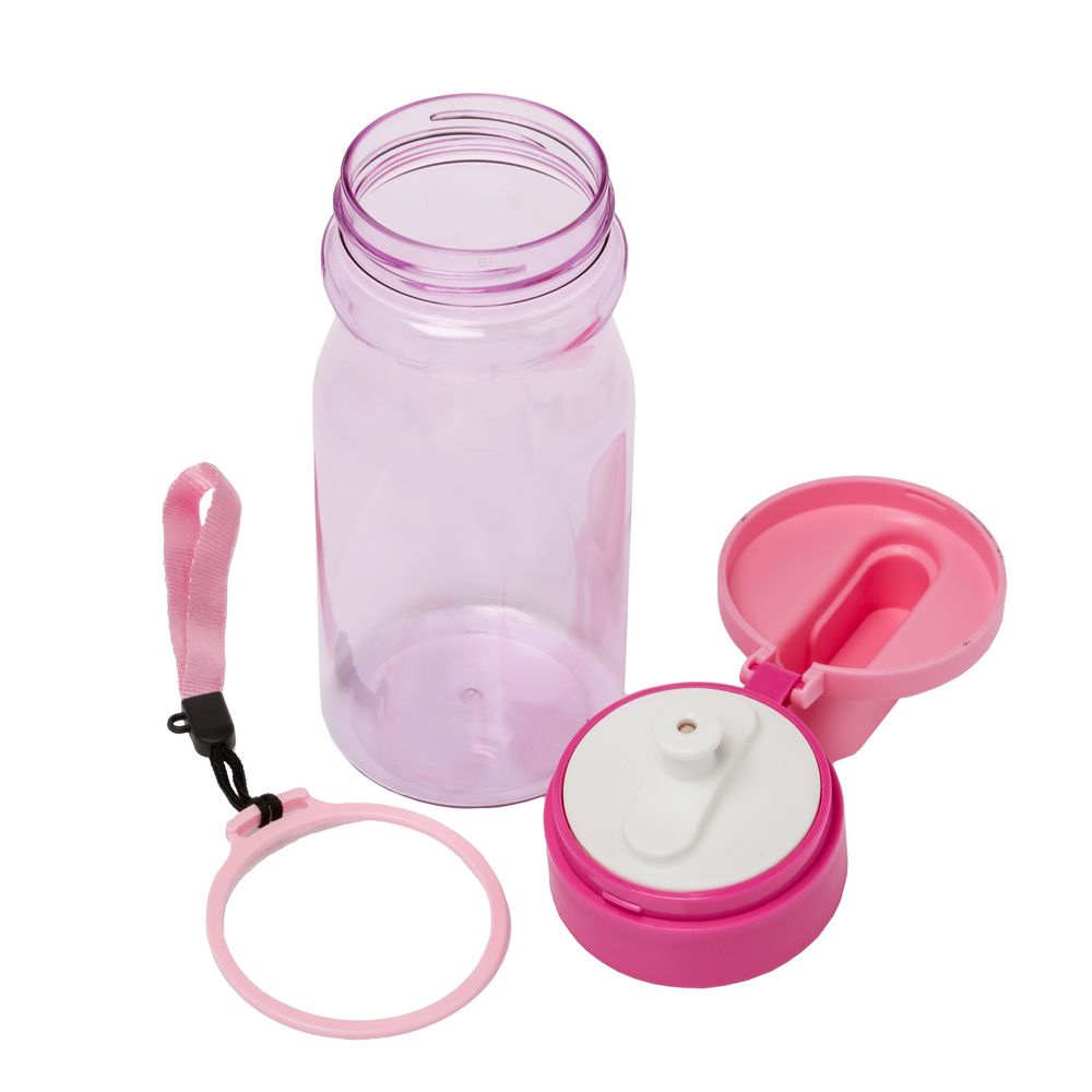 Бутылка для воды Jungle, розовая, , пластик Бутылка для воды Jungle, розовая, , пластик