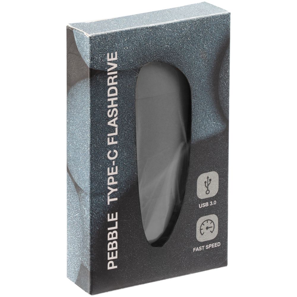 Флешка Pebble Type-C, USB 3.0, серая, 16 Гб, , 