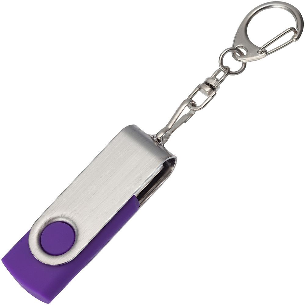 Флешка Twist, фиолетовая, 8 Гб, , металл; пластик; покрытие софт-тач