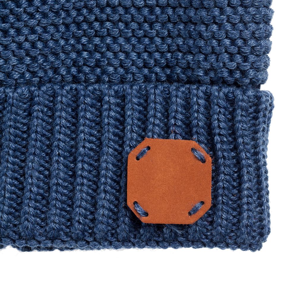 Шапка Brugge, синяя, , 50% шерсть, 50% акрил Шапка Brugge, синяя, , 50% шерсть, 50% акрил