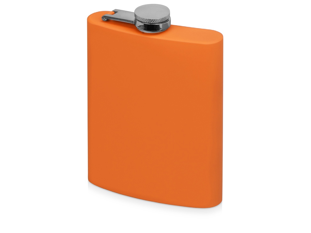 Фляжка 240 мл Remarque soft touch, 304 сталь, оранжевый, оранжевый, нержавеющая cталь 304 марки с покрытием soft-touch