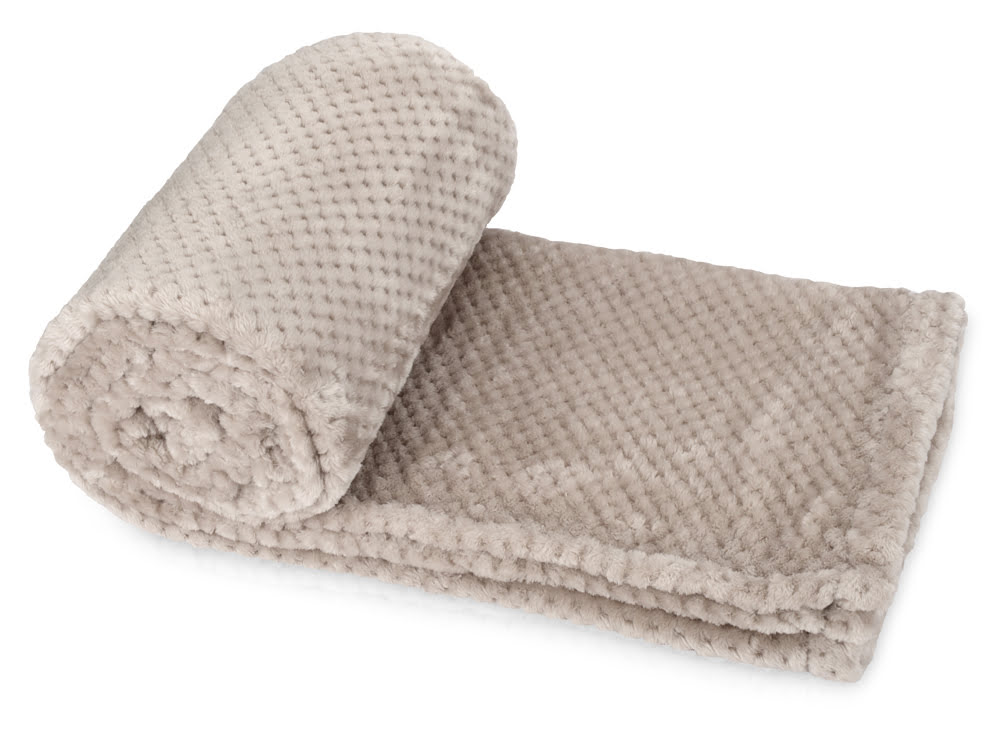 Плед «Фолд», бежевый, бежевый, 100% полиэстер, флис Плед «Фолд», бежевый, бежевый, 100% полиэстер, флис