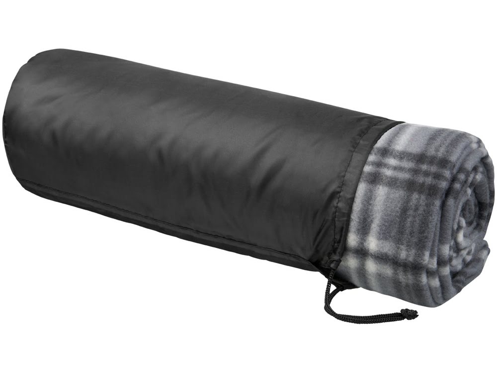 Клетчатый плед Scot, черный, черный, полиэстер Клетчатый плед Scot, черный, черный, полиэстер