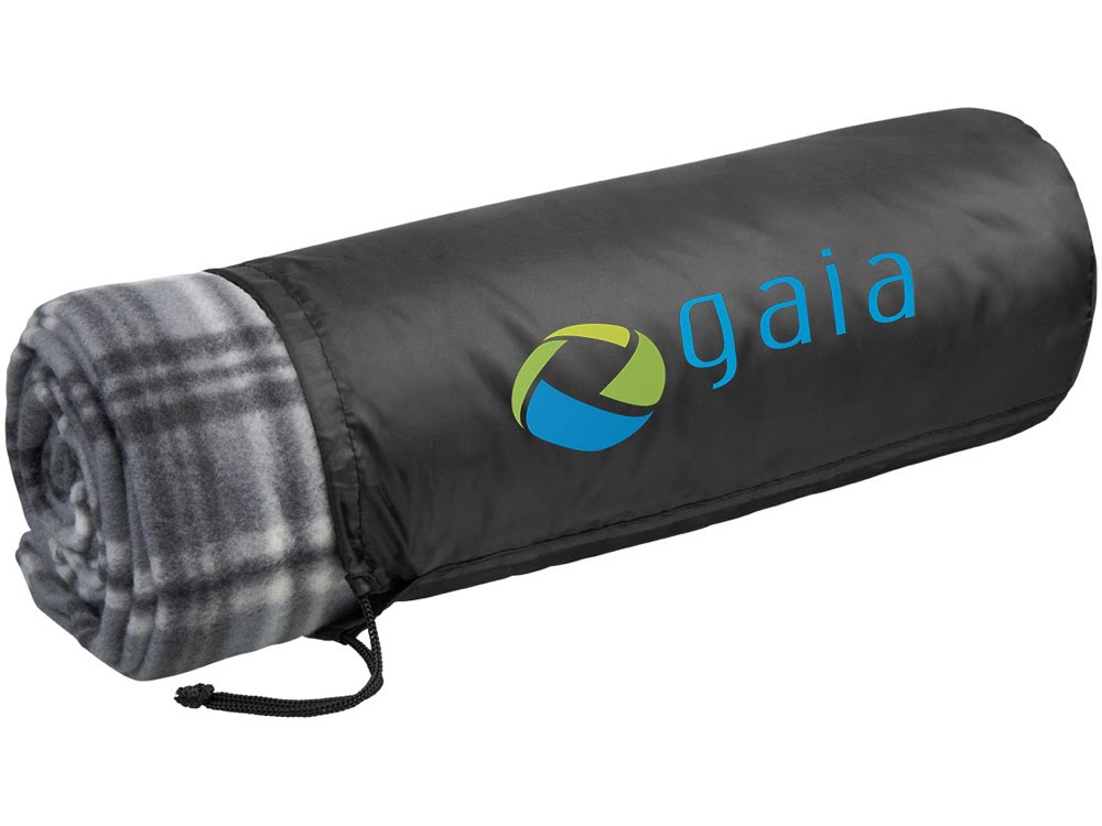 Клетчатый плед Scot, черный, черный, полиэстер Клетчатый плед Scot, черный, черный, полиэстер