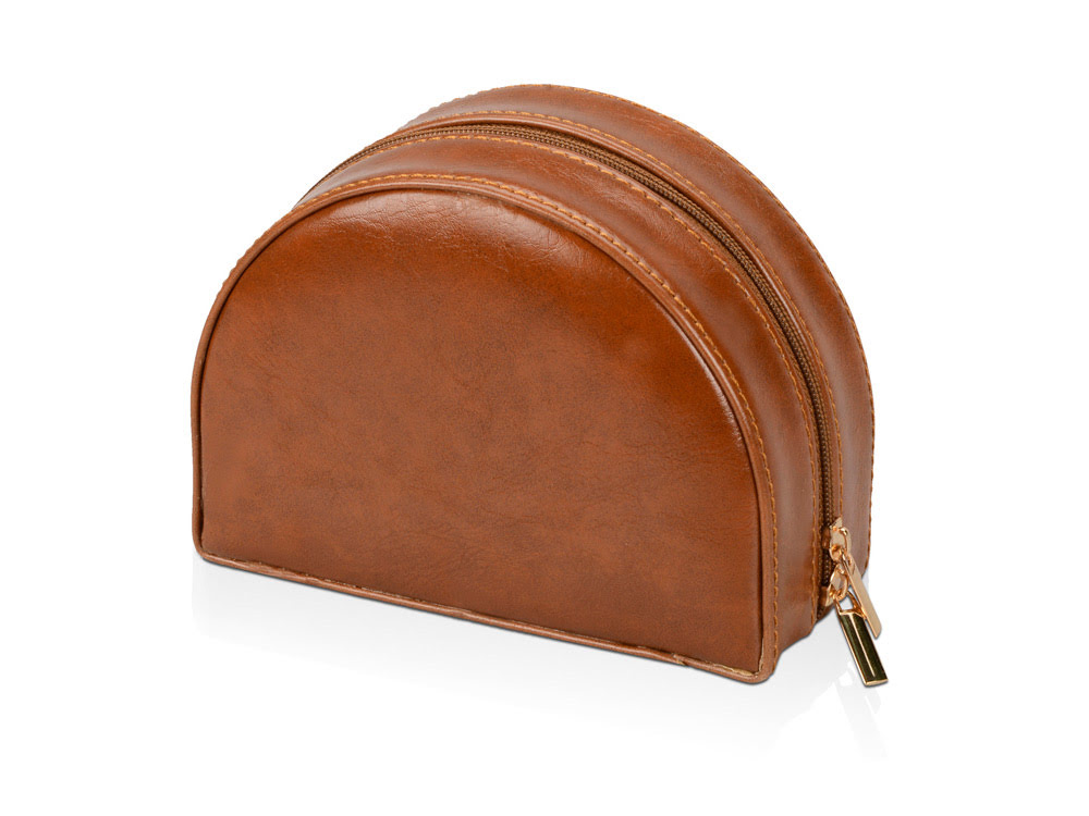 Шкатулка для драгоценностей с дорожным футляром, коричневый, коричневый/золотистый, искусственная кожа/металл Шкатулка для драгоценностей с дорожным футляром, коричневый, коричневый/золотистый, искусственная кожа/металл