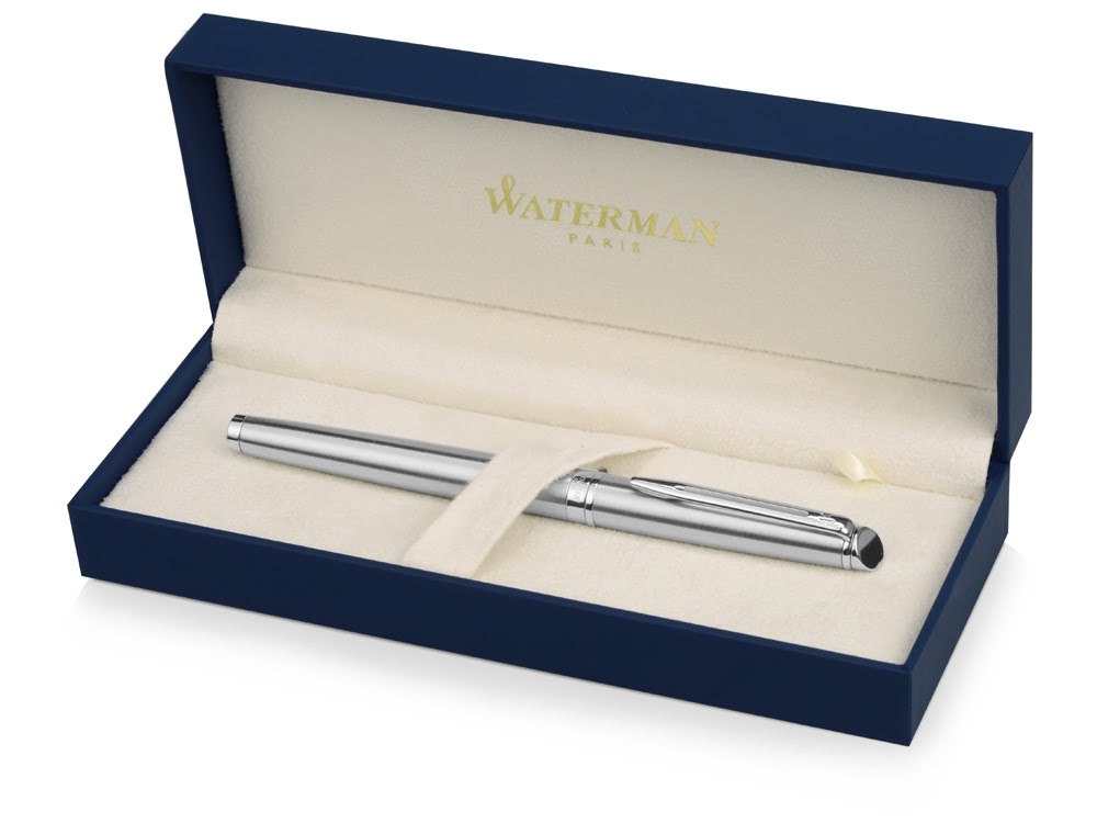 Ручка роллер Waterman модель Hemisphere Stainless Steel CT, серебристый/черный, нержавеющая сталь/хром Ручка роллер Waterman модель Hemisphere Stainless Steel CT, серебристый/черный, нержавеющая сталь/хром
