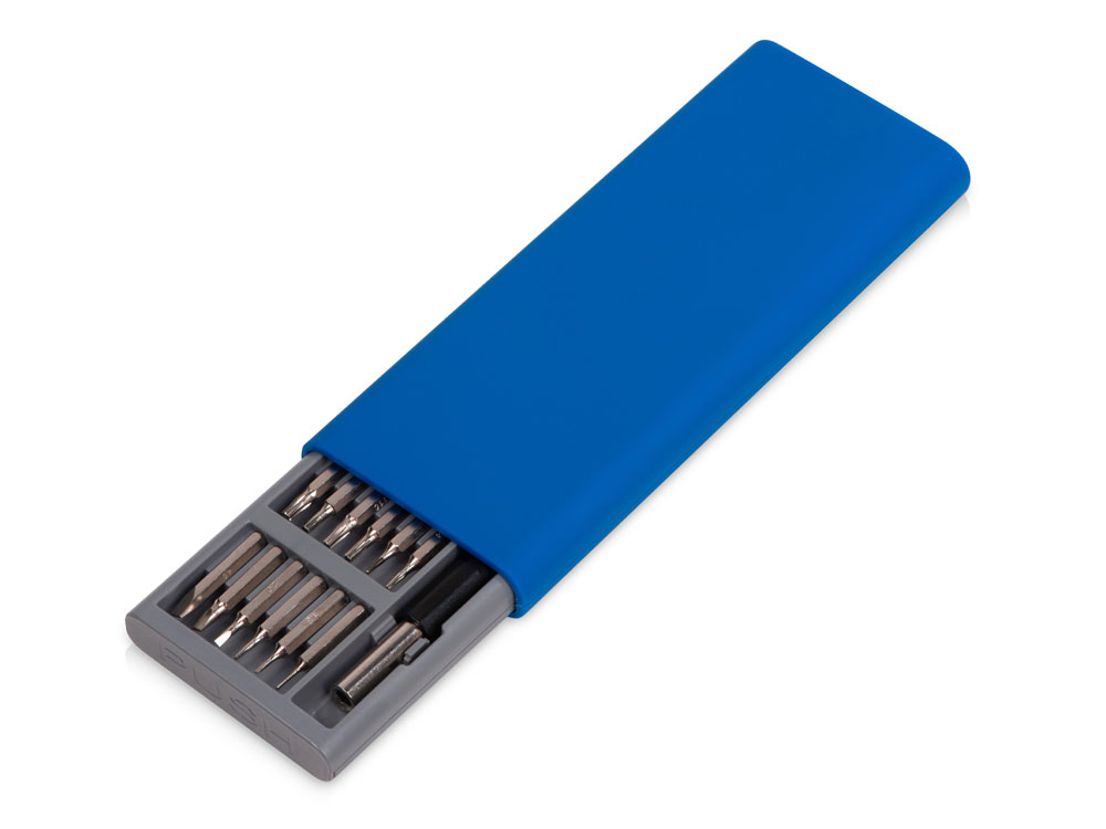 Отвертка с набором из 24 насадок Bits, темно-синий, темно-синий, пластик с покрытием soft-touch, металл