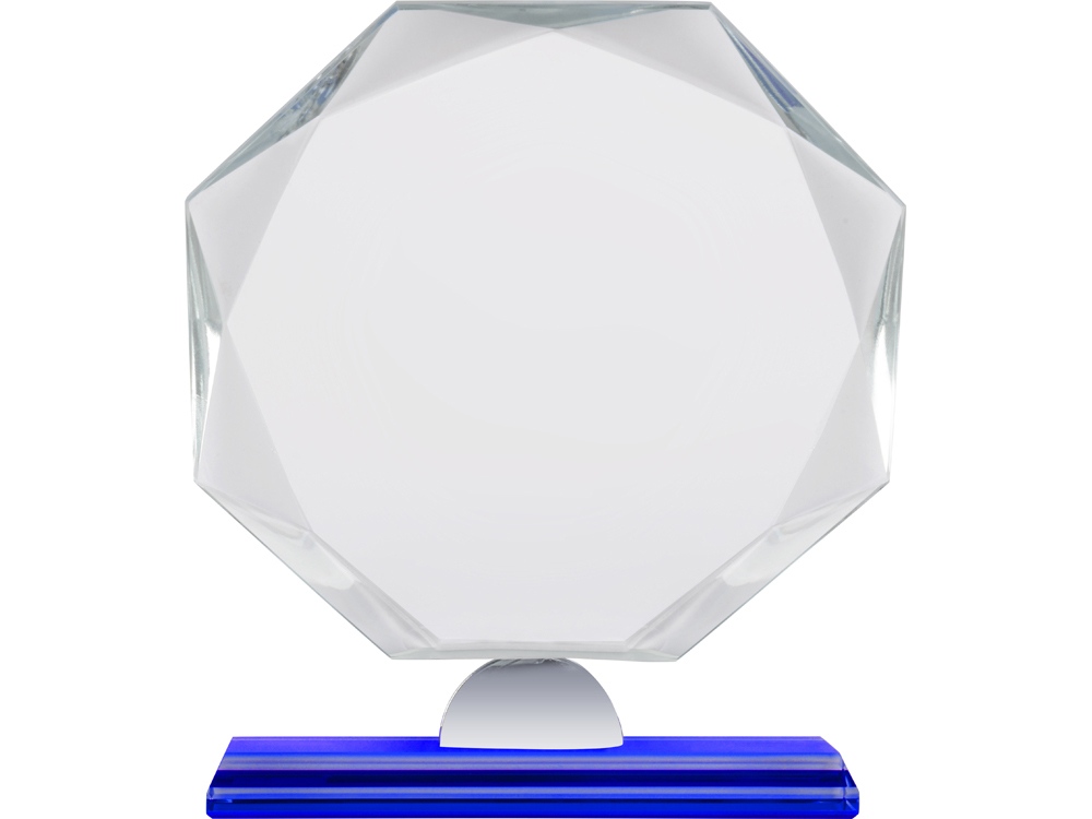 Награда Diamond, синий (Р), прозрачный/синий, стекло/металл