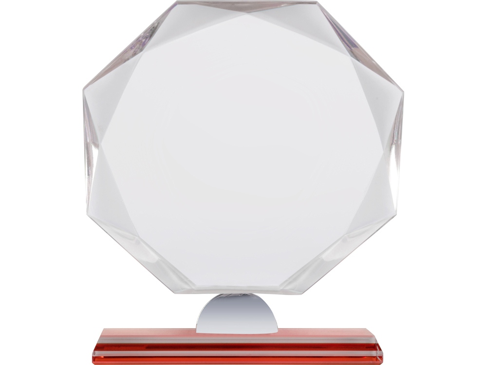 Награда Diamond, красный (Р), прозрачный/красный, стекло/металл