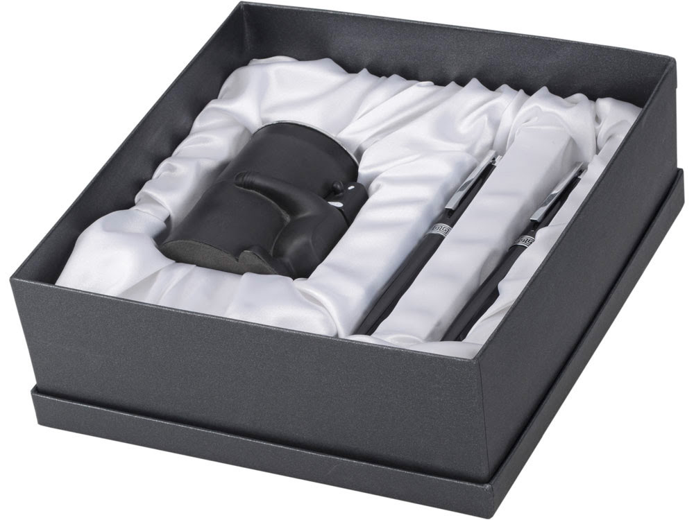 Набор: блекмэн Джей, ручка шариковая, автоматический карандаш, черный, черный/серебристый, блекмэн- прорезиненный пластик/ручка и карандаш- металл Набор: блекмэн Джей, ручка шариковая, автоматический карандаш, черный, черный/серебристый, блекмэн- прорезиненный пластик/ручка и карандаш- металл