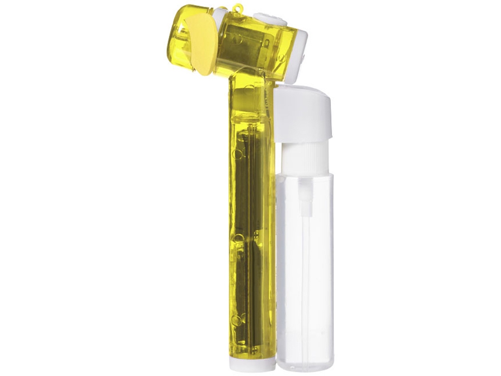 Карманный водяной вентилятор Fiji, желтый, желтый, пс, пп пластик