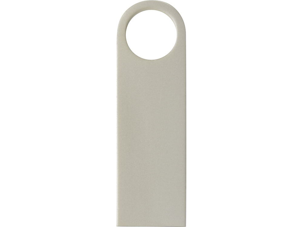 USB-флешка на 32 Гб с мини чипом, компактный дизайн с круглым отверстием., серебро, серебристый, металл