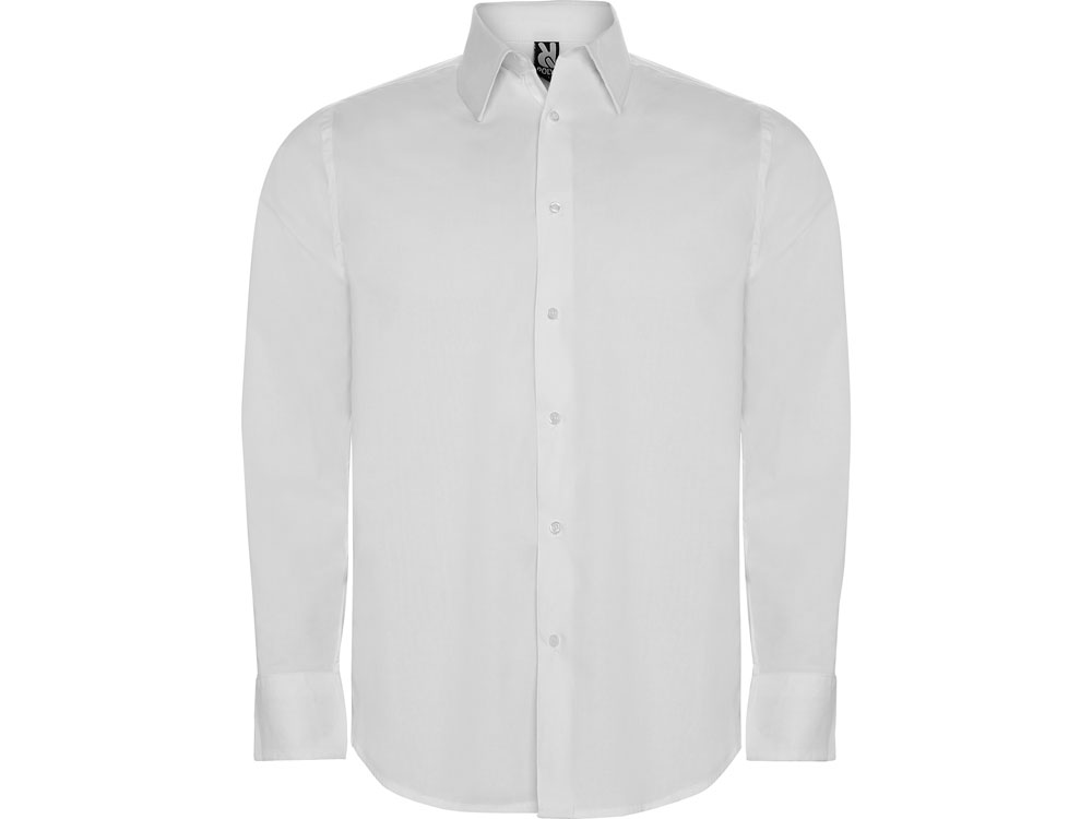 Рубашка Moscu мужская с длинным рукавом, белый, белый, 97% хлопок 3% спандекс, поплин Рубашка Moscu мужская с длинным рукавом, белый, белый, 97% хлопок 3% спандекс, поплин