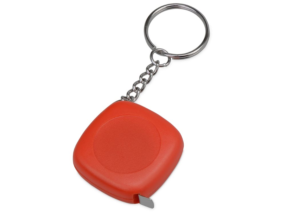 Брелок-рулетка 1м Block, красный, красный, пластик/металл