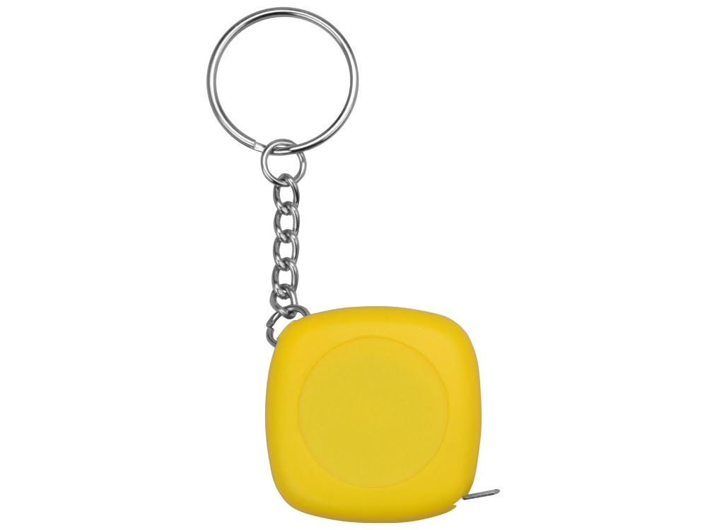 Брелок-рулетка 1м Block, желтый, желтый, пластик/металл