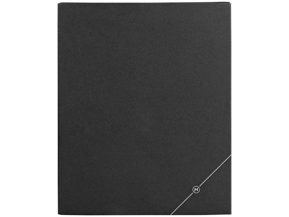 Подарочная коробка для блокнота А6 и ручки, черный, черный, картон