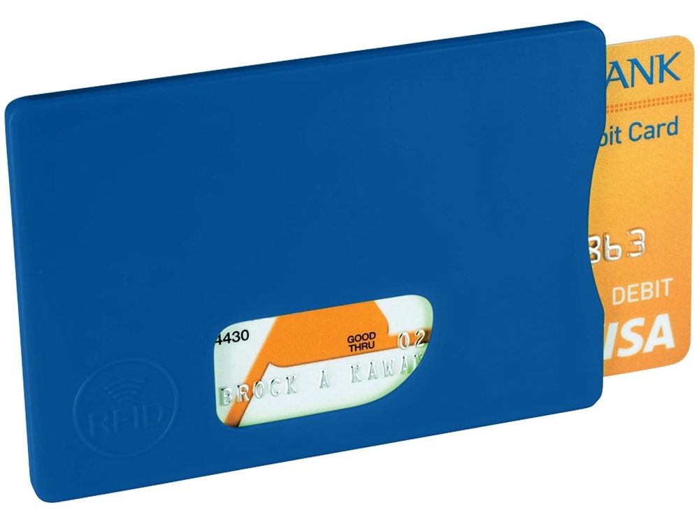 Защитный RFID чехол для кредитной карты Arnox, ярко-синий, ярко-синий, абс пластик