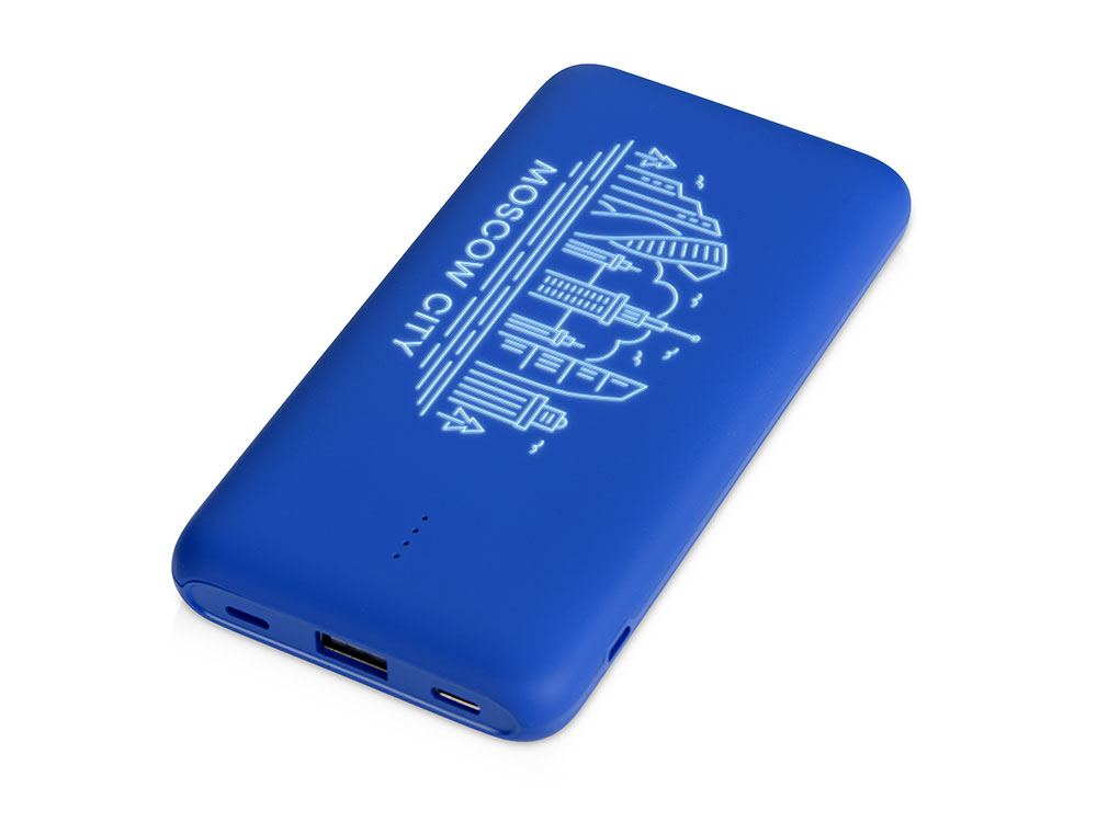 Внешний беспроводной аккумулятор с подсветкой лого Reserve X v.2, 8000 mAh, ярко-синий, пластик, пластик с покрытием soft touch Внешний беспроводной аккумулятор с подсветкой лого Reserve X v.2, 8000 mAh, ярко-синий, пластик, пластик с покрытием soft touch