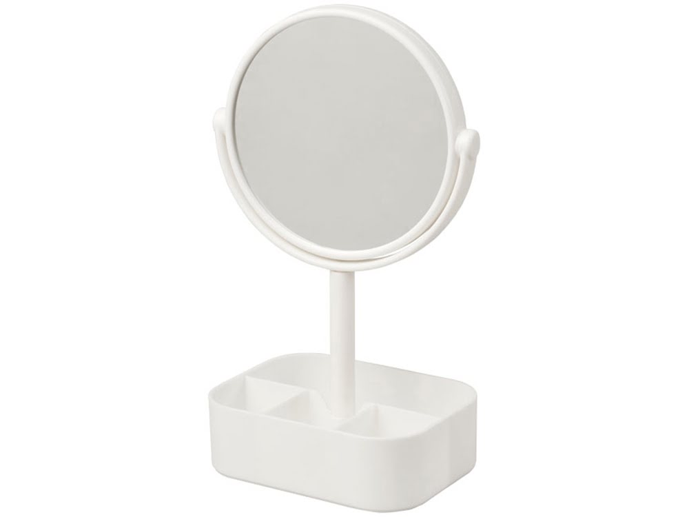 Косметическое зеркало Laverne, белый, белый, ударопрочный полистирол/стекло