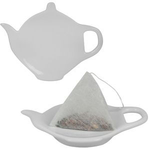 Подставка для чайных пакетиков, белый, фарфор