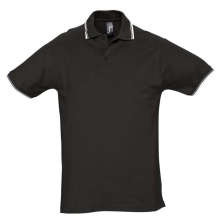 Рубашка поло мужская с контрастной отделкой PRACTICE 270 черная