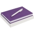 Набор New Brand, фиолетовый, , ежедневник - искусственная кожа; ручка - пластик; коробка - картон