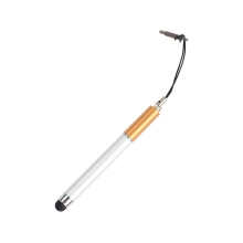 Ручка-подвеска на мобильный телефон со стилусом, серебристый/золотистый