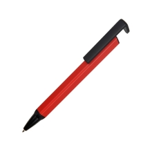 Ручка-подставка металлическая, «Кипер Q», красный/черный