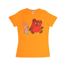 Футболка Винни-Пух женская, оранжевый