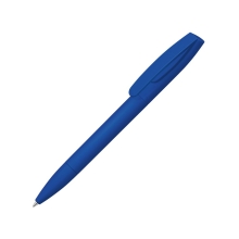 Шариковая ручка Coral Gum  с прорезиненным soft-touch корпусом и клипом., синий