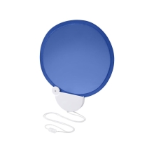 Складной вентилятор (веер) Breeze со шнурком, ярко-синий/белый