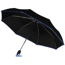 Зонт складной Уоки, черный/синий